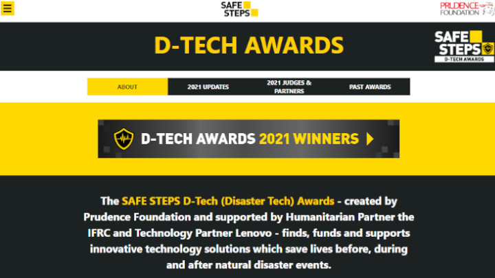 Screenshot of SAFE STEPS D-Tech Website